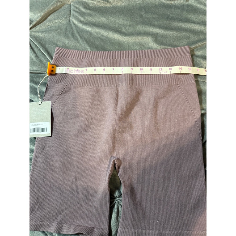 NWT Everlane Size XL/XXL Purple Biker Shorts Stretch High Waisted 7" Inseam - Picture 7 of 9